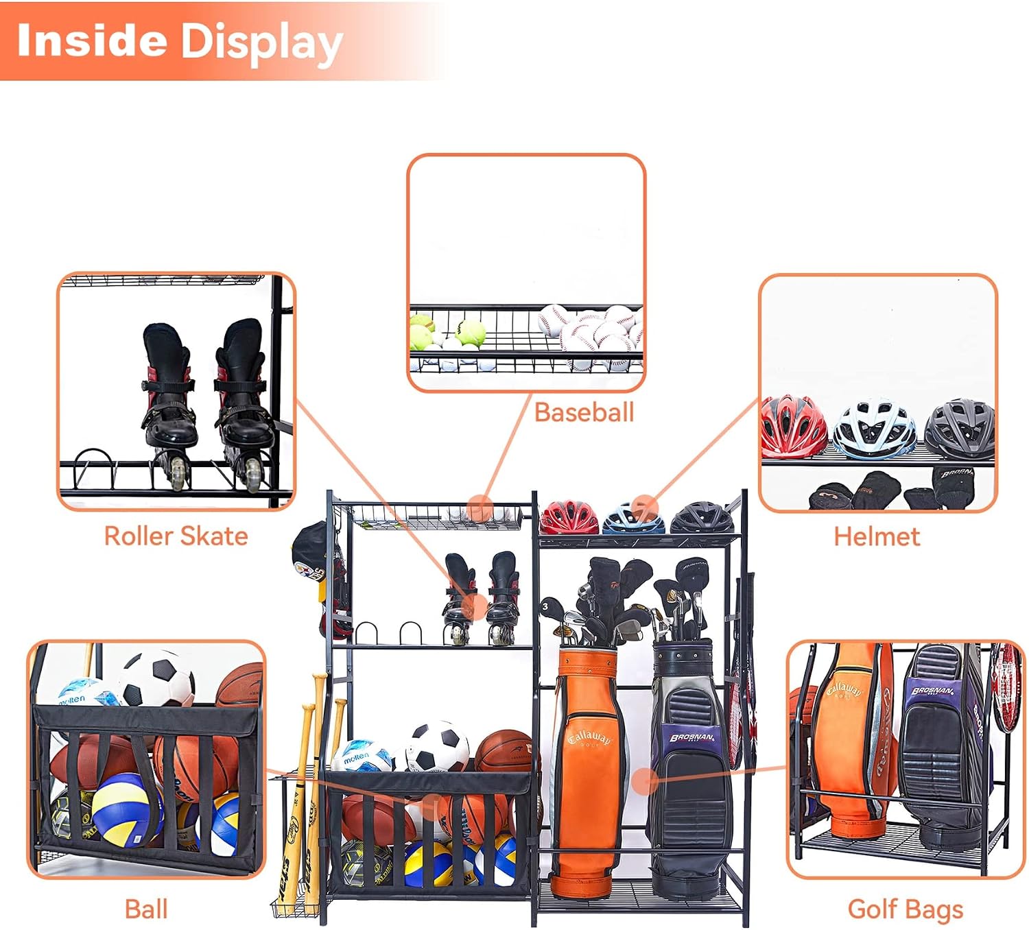 차고 스포츠 용품 보관 랙 골프백 스탠드 공 보관 정리 - Golf Equipment Organizer For Garage 리뷰 및 가격