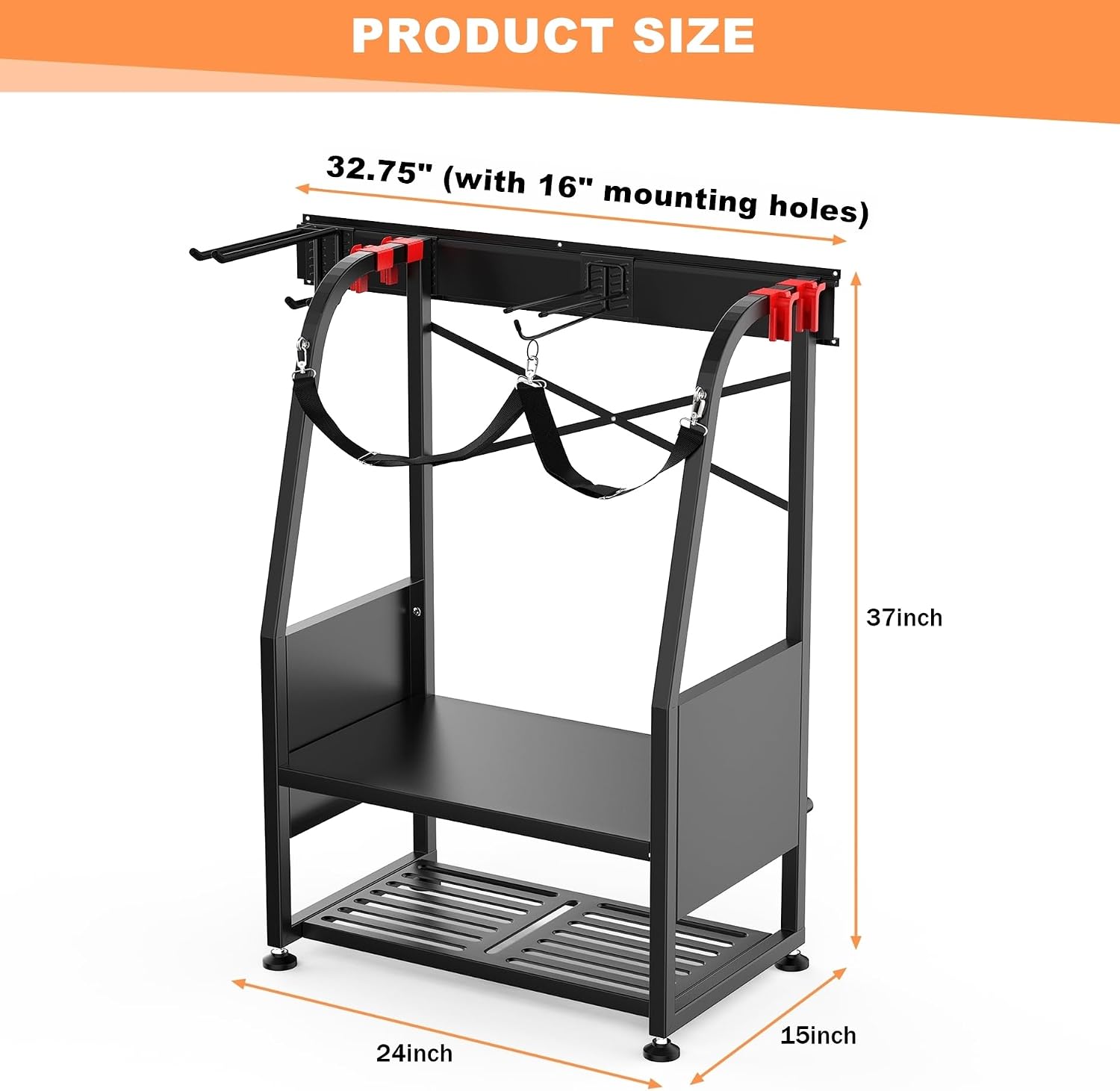 벽걸이형 골프백 정리대, 헤비듀티 이중 골프백 보관 랙 - Golf Equipment Organizer For Garage 리뷰 및 가격