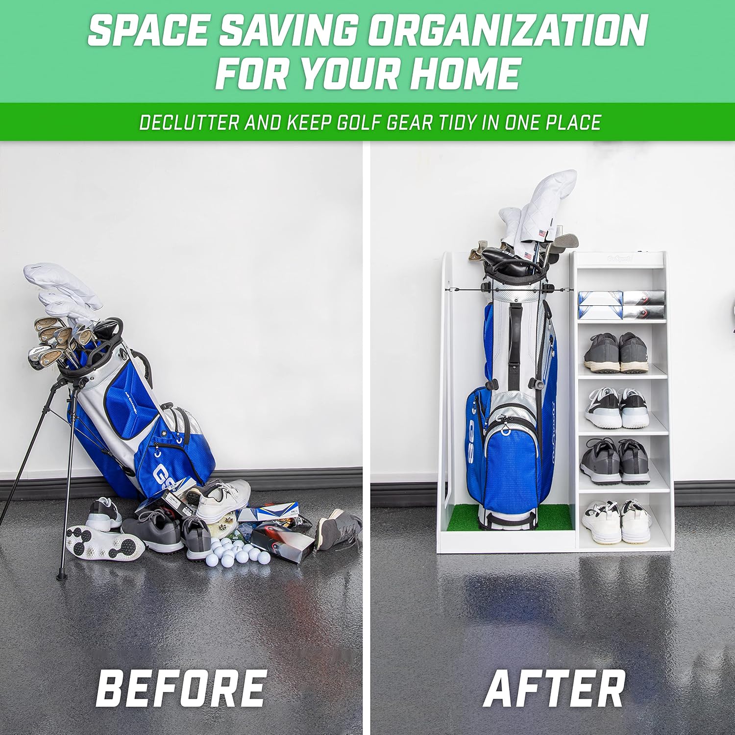 프리미엄 원목 골프백 보관 랙 및 차고 정리대, 고하중 - Golf Equipment Organizer For Garage 리뷰 및 가격