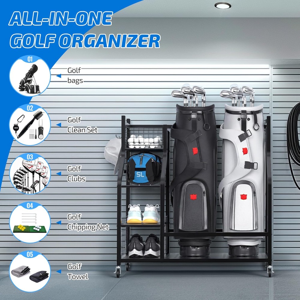 특대형 골프백 보관 스탠드, 차고 정리용 장비 랙, 창 - Golf Equipment Organizer For Garage 리뷰 및 가격